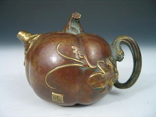 Antique Chinese Bronze Teapot