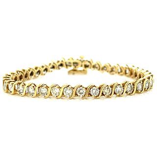 14K Yellow Gold 5.75 Ct. Diamond Tennis Bracelet
