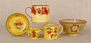 Collection of canary, Staffordshire early 19th c.,
