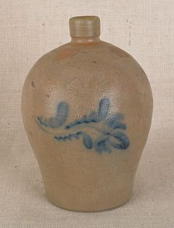 Pennsylvania stoneware jug, 19th c., impressed D.P