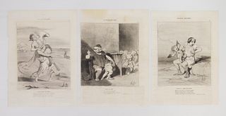 3 Honore Daumier lithographs