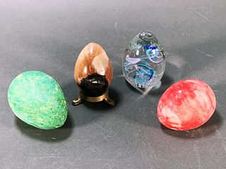 STONE AND GLASS EGGS
