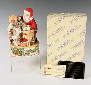 SANTA CLAUS IS COMING TO TOWN PORCELAIN MUSIC BOX