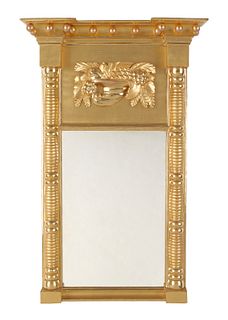 Federal giltwood mirror, ca. 1815, 31" x 16".