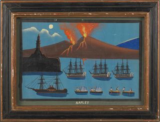 Four Italian gouache maritime scenes, ca. 1900, 13