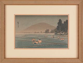 Shoda Koho (20th c.), two Japanese woodblock print