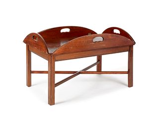 Mahogany butler's tray table by Brandt, 20th c., 1