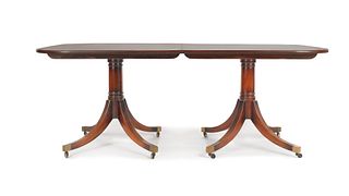 Regency style mahogany dining table, 20th c., 29 1