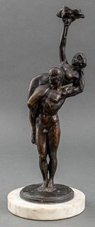 Rosenthal und Maeder Nude Couple Bronze Sculpture