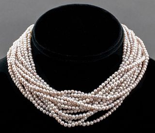18K  Multi-Strand Cultured Pearl Necklace