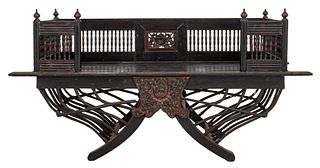 Antique Indian Rosewood Howdah, 19th Century