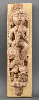 Southeast Asian Hand-Carved Wood Apsara Figure