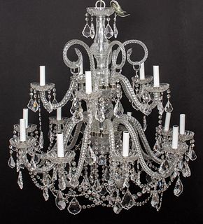 Baccarat Style 10 Arm Crystal Chandelier