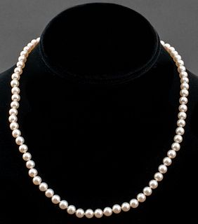 Cultured Akoya Pearl Necklace 14K Clasp