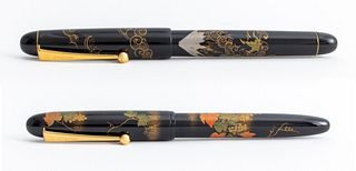 Namiki Lacquered Fountain Pens 18K Gold Nib, 2