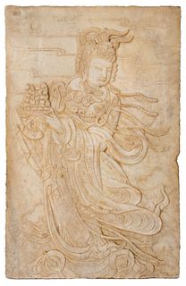 Chinese Bas Relief Marble Panel