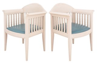 Eliel Saarinen "White Chairs" of 1910, Pair, 1983
