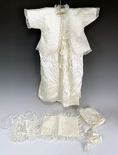 VINTAGE CHRISTENING GOWN DRESS BIBLE COVER