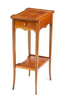 * A Louis XV Fruitwood Side Table Height 26 1/2 x width 14 1/4 x depth 10 inches.