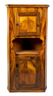* A Louis Philippe Walnut Corner Cabinet Height 79 1/2 inches.