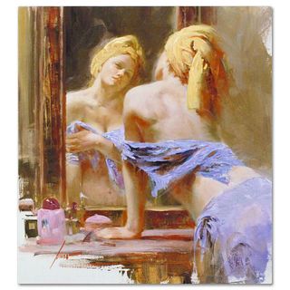Pino (1939-2010), "Morning Reflections" Artist Embellished Limited Edition on Canvas, AP Numbered and Hand Signed with Certificate of Authenticity.
