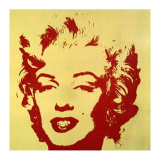 Andy Warhol "Golden Marilyn 11.40" Limited Edition Silk Screen Print from Sunday B Morning.