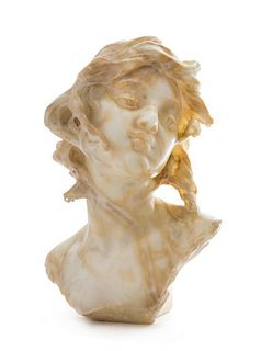 Raffaello Romanelli, (Italian, 1856-1928), Bust of a Girl
