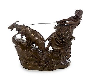 * An Italian Bronze Figural Group Height 16 inches.