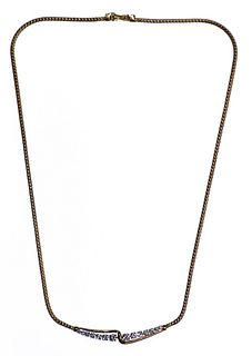 Bella Cosa 18k Yellow Gold and Diamond Necklace