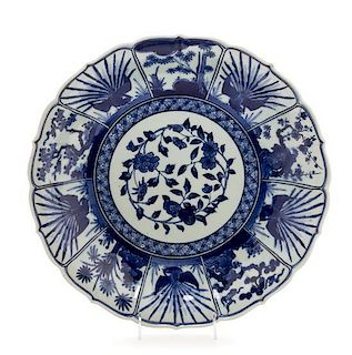 * A Chinese Export Porcelain Charger Diameter 14 1/2 inches.