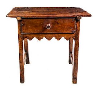 An English Baroque Walnut Table Height 31 1/2 x width 33 1/2 x depth 21 inches.