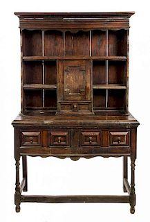 * A Charles II Style Cupboard Height 72 x width 46 x depth 19 inches.