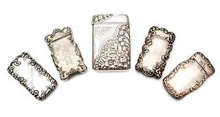 A Collection of Three American Silver Vesta Cases, Various Makers, comprising an R. Wallace & Sons, Wallingford, CT example w