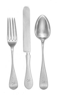 An American Silver Flatware Service, Charles W. Kennard & Co., Boston, MA, Late 19th Century, Old English pattern, comprising