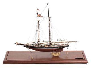 An American Two-Masted Ship Length 20 inches.