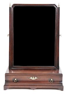 A George III Style Mahogany Dressing Mirror Height 26 1/2 inches.