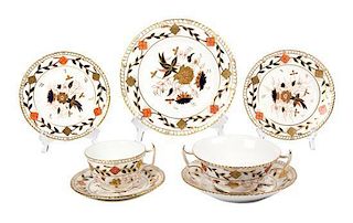 A Royal Crown Derby Porcelain Dinner Service for Twelve Diameter of first 10 inches.
