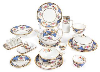 An English Hammersley China Breakfast Set Width of widest 5 1/2 inches.