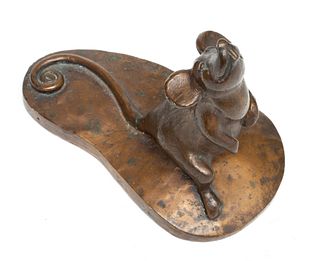 Marshall Maynard Fredericks (American, 1908-1998) Bronze Sculpture, Mouse, H 5.5" L 6"