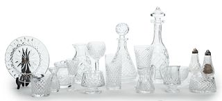 Waterford. (Irish,) 'Alana' Crystal Stemware And Plates + Waterford Decanters & Vessels, 74 pcs