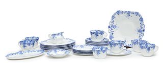 Shelley "Dainty Blue" Luncheon Set For 6, 23 pcs
