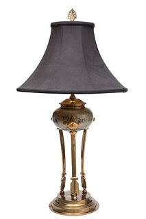 Brass And Composite Table Lamp H 30" Dia. 8"