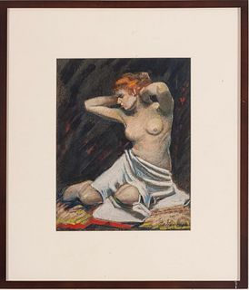 Zoltan Sepeshy (American, 1898-1953) Pastel On Paper, Ca. 1922-23, Artist's Model, H 13.5" W 10.5"