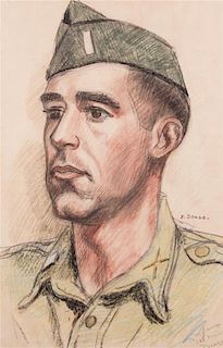 Francois-Xavier Josse, (American, 20th century), Portrait of a Lieutenant in German Army