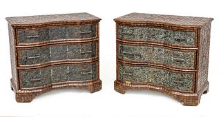 Pair of Maitland-Smith (British) Chests Of Drawers, H 32.5" L 36.5" Depth 20"
