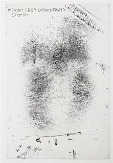 Jim Dine, (American, b. 1935), Imprint from Dorian Grays Stomach, 1968
