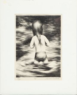 Lawrence Beall Smith (American, 1909-1995) Lithograph On Wove Paper, Dip, H 13.25" W 9.5"