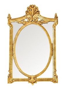 Italian Gilt Composite Mirror, H 53" W 34"