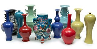 Chinese Porcelain Vase Grouping 11 pcs