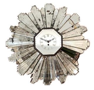 A Venetian Sunburst Clock Diameter 24 inches.